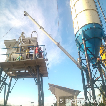 Exportation vers le Kenya HZS90 Centrale à béton stationnaire